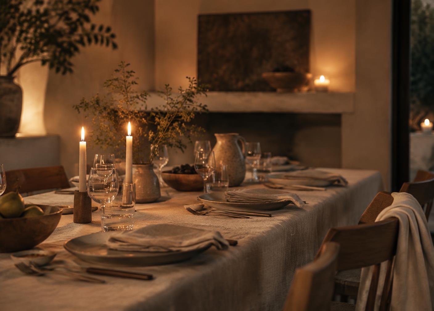 Una mesa compartida, luz cálida y conexión humana